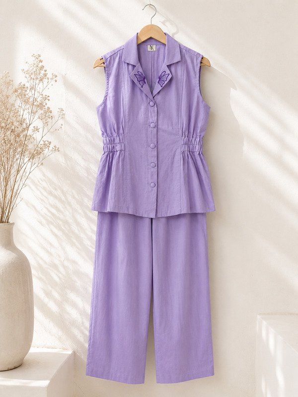 Butterfly Mist Waistcoat Pants (colour - blue / lavendar]