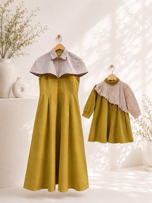 The Sage Cape Panel Dress