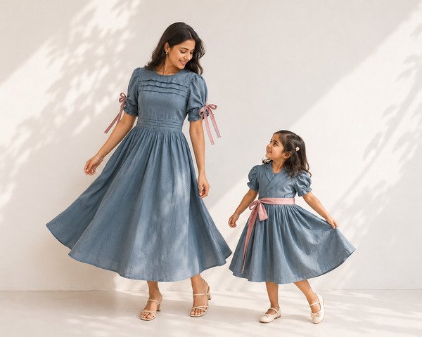Teal Blush Tie Dress