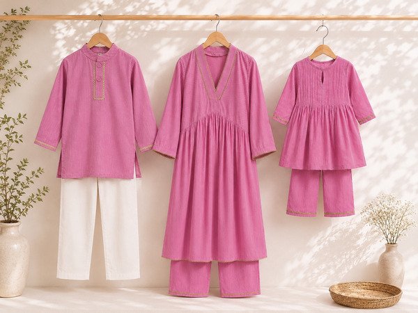 Pink Prism flared kurta pants