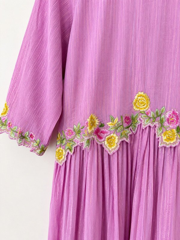 Pink Prism Gathered Dress