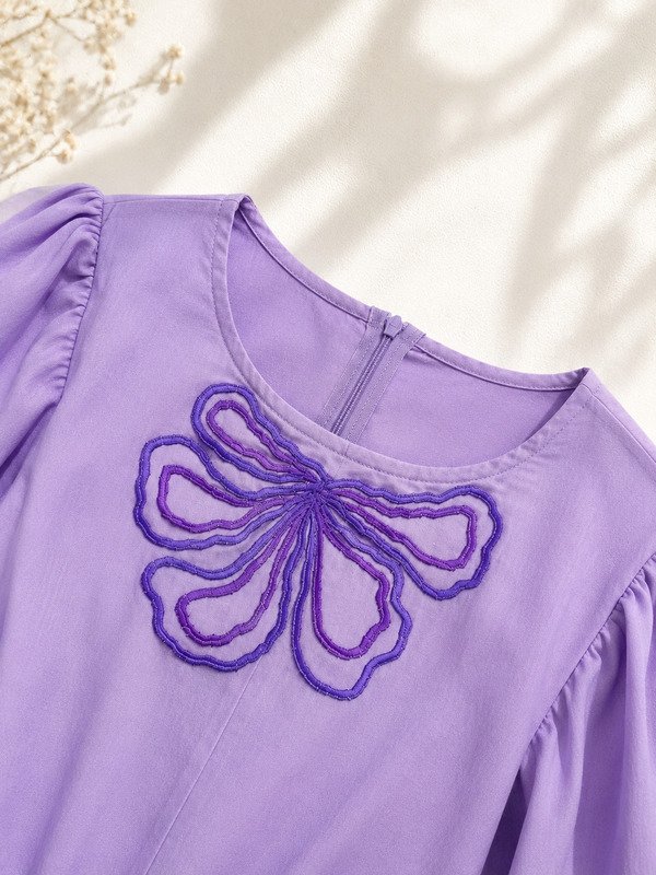 Lilac Bloom Co-ord Set (colour - dark blue / lavendar]