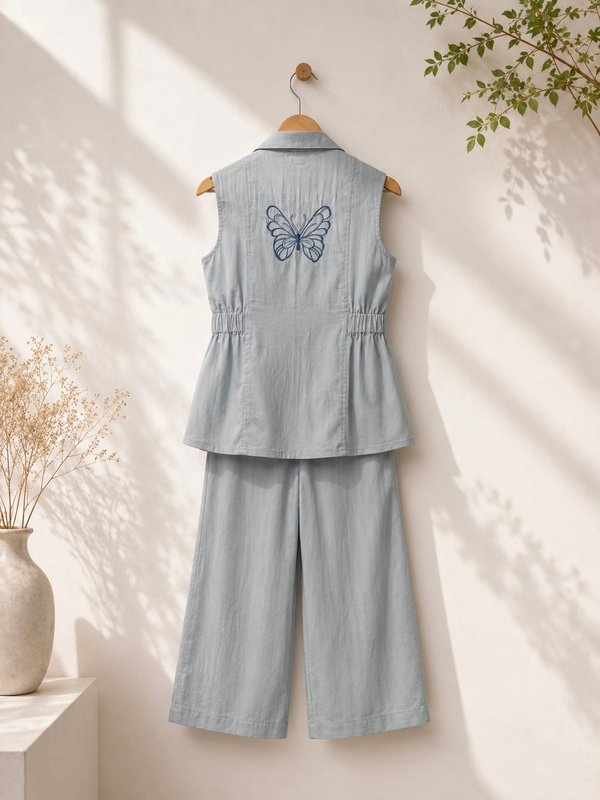 Butterfly Mist Waistcoat Pants (colour - blue / lavendar]