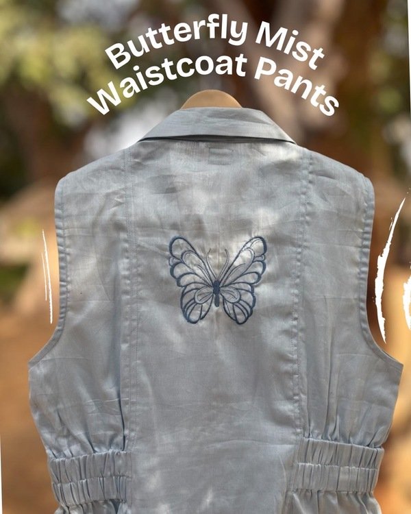 Butterfly Mist Waistcoat Pants (colour - blue / lavendar]