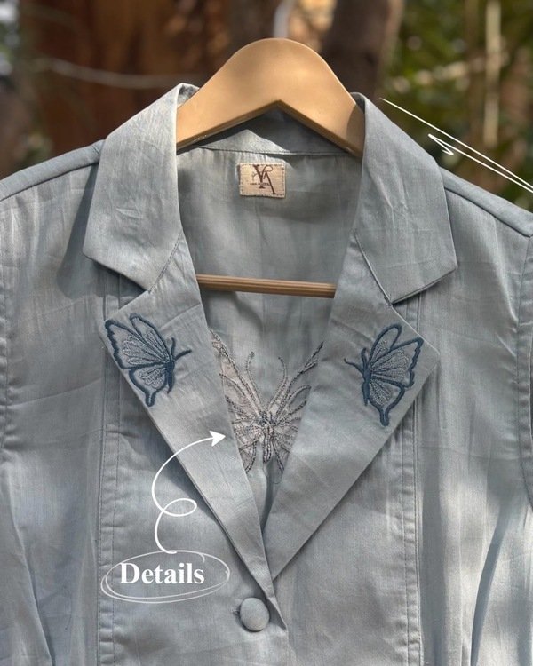 Butterfly Mist Waistcoat Pants (colour - blue / lavendar]