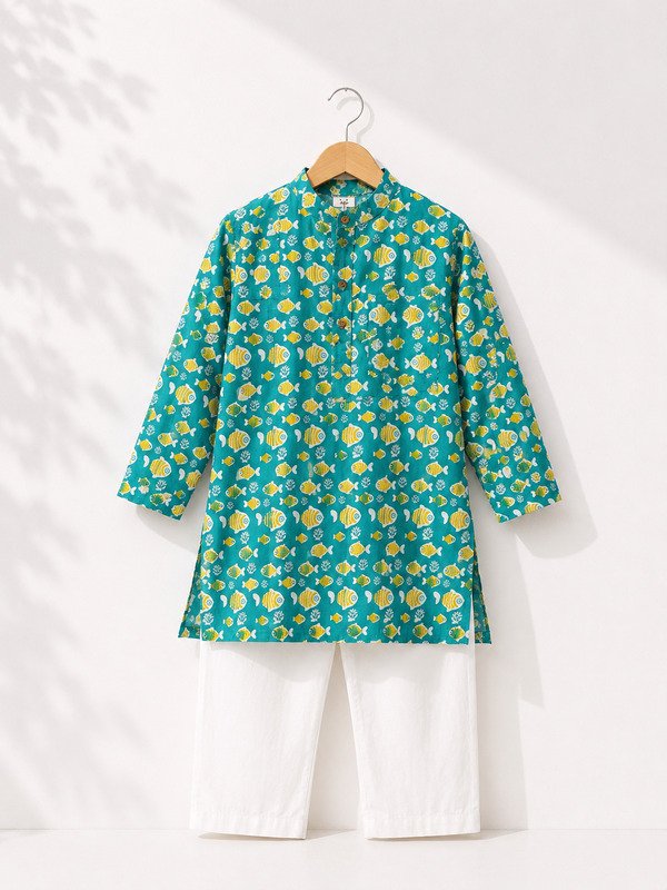 Boys Fish kurta set