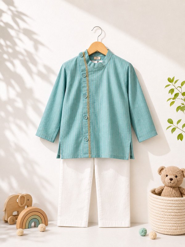 Boys Aqua Gleam kurta Pyjama