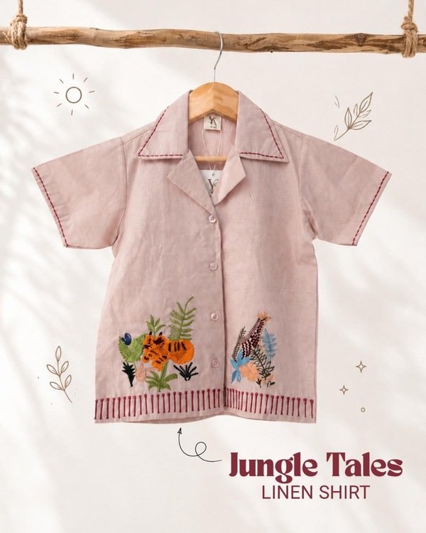 Boys Jungle Tales Linen Shirt