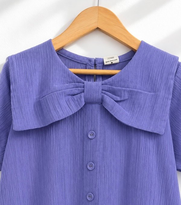 Lilac Bow collar dress