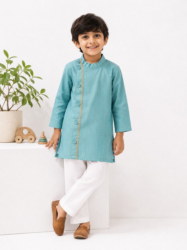 Boys Aqua Gleam kurta Pyjama
