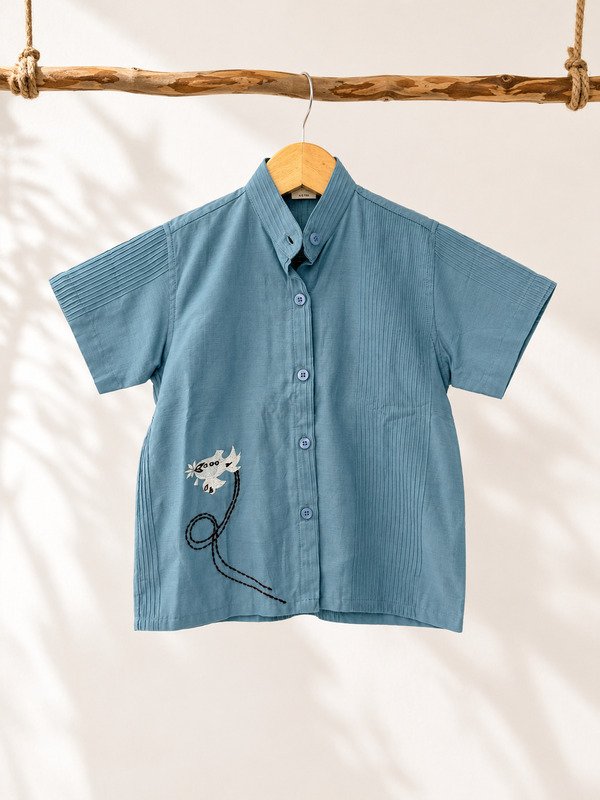Boys sky explorer Linen shirt