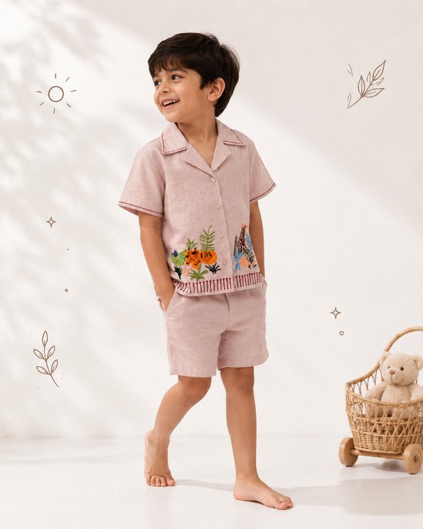 Boys Jungle Tales Linen Shirt