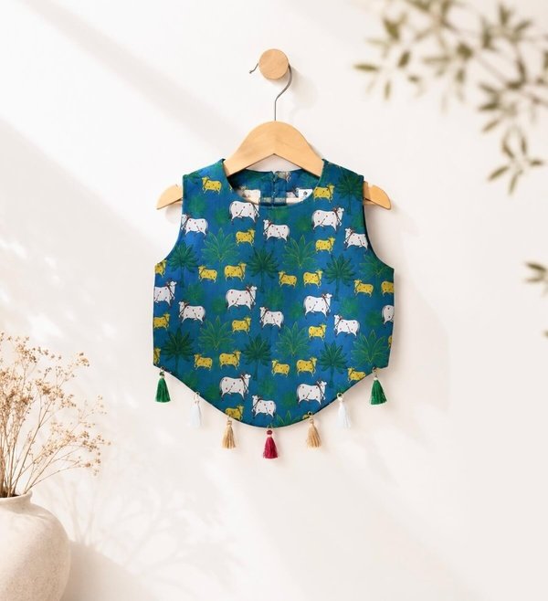 Neel Gokul Pichwai Skirt Set