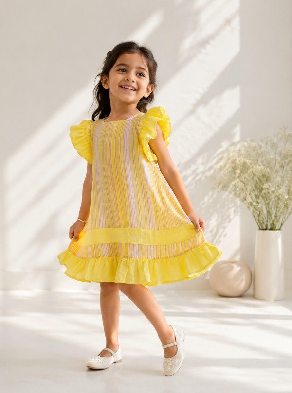 Sunstripe Frillie Dress