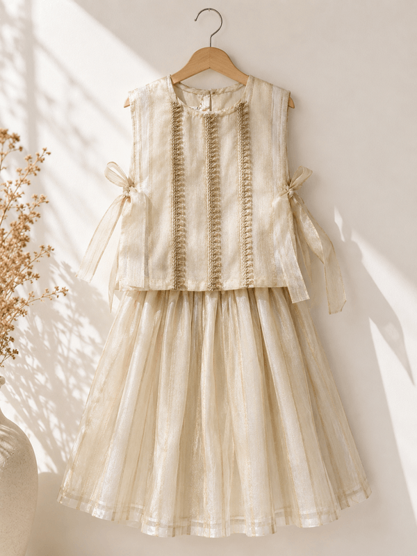 Noor Gleam Cape Skirt Set