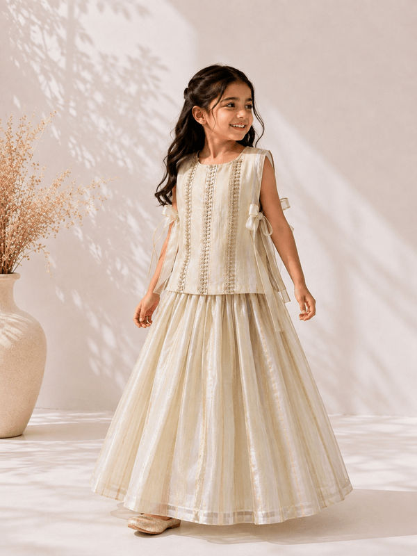 Noor Gleam Cape Skirt Set