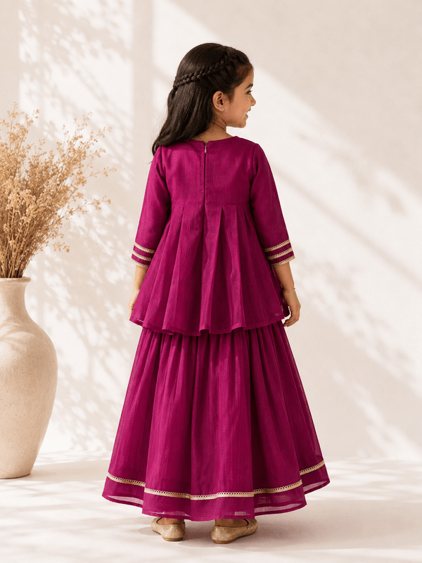 Gulnaar Zari Peplum Skirt set